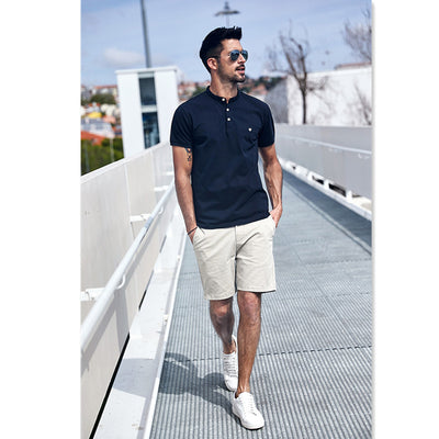 Polo Manga Corta Cuello de Pie para Hombre - Image 7