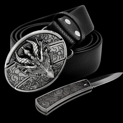 Cinturón de Cuero con Cuchillo Integrado y Hebilla de Seguridad - Image 16