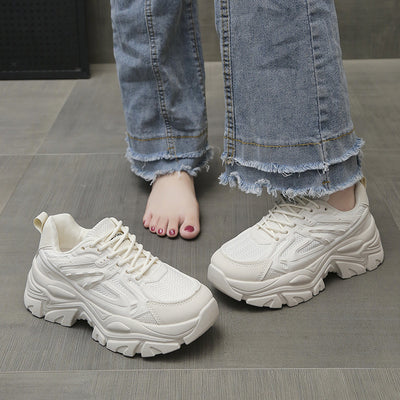 Zapatillas Blancas Deportivas con Suela Gruesa y Transpirables - Image 2