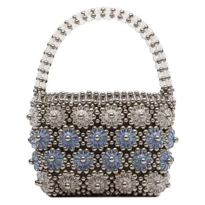 Bolso de Mano Floral Crisantemo con Perlas y Cuentas - Image 10