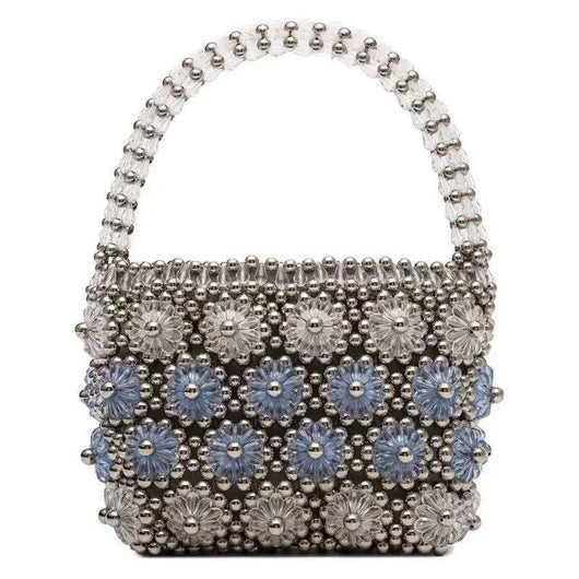 Bolso de Mano Floral Crisantemo con Perlas y Cuentas - Image 10