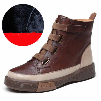 Botas Altas de Cuero con Detalles en Contraste y Suela Blanda - Image 6