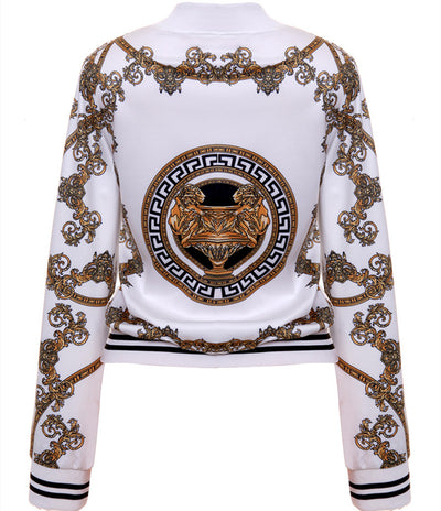 Chaqueta Deportiva con Estampado y Cierre, Cuello Tipo Béisbol - Image 11