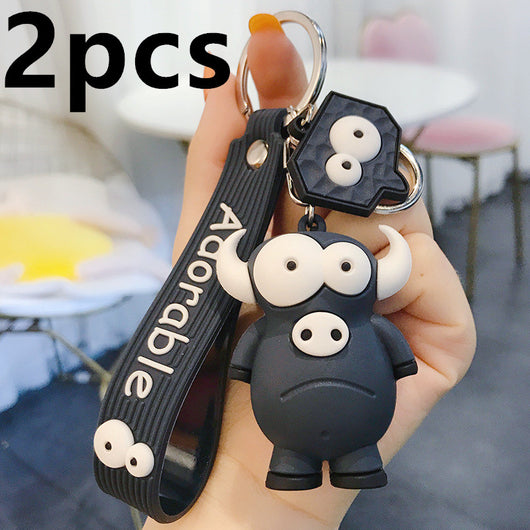 Llavero Adorable Elefante y Vaca de Ojos Grandes - Colgante Kawaii de Resina Epoxi - Image 33