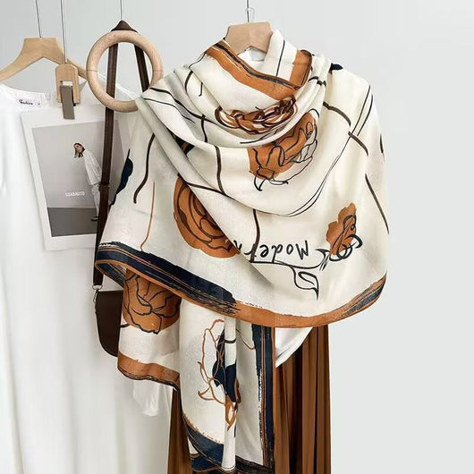 Foulard de Algodón y Lino Ligero - Pareo Sedoso Protección Solar para Playa y Viajes - Image 9