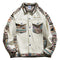 Chaqueta Béisbol Holgada Pareja Casual Street Stitching