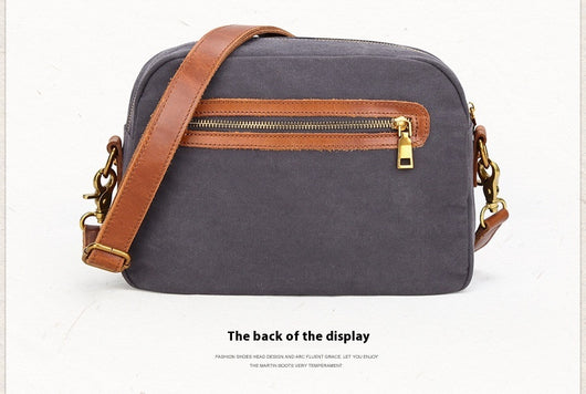 Bolsa Retro de Lona con Bloques de Color y Correa Cruzada - Image 15