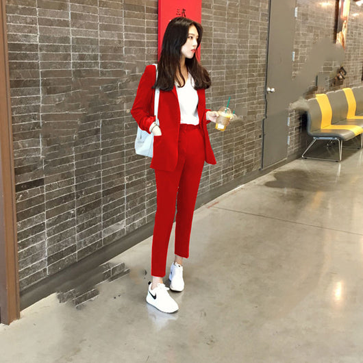 Traje Ejecutivo Coreano Primavera-Otoño para Entrevistas y Ocasiones Formales - Image 4
