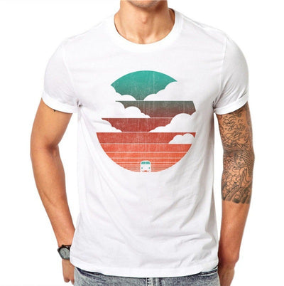 Playera Blanca Versátil de Manga Corta para Hombre