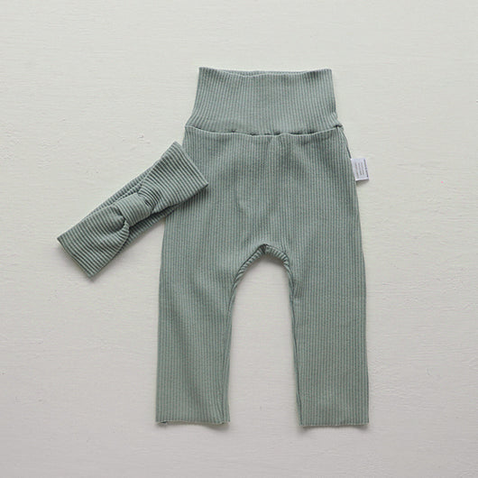 Leggings de Cintura Alta para Niñas - Colores Sólidos - Image 22