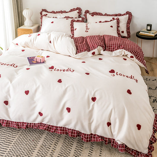 Juego de Cama Infantil Princesa 4 Piezas - Funda Nórdica y Sábanas Corazones - Image 31