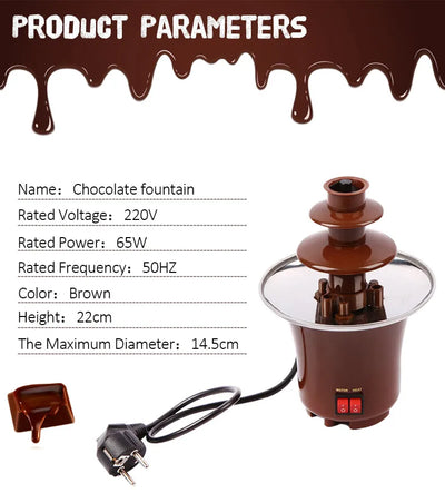 Fuente de Chocolate Mini con Diseño Creativo y Máquina de Fondue con Calefacción - Image 4