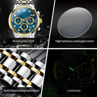 Reloj de Cuarzo Multifuncional para Hombre en Acero Inoxidable - Image 12