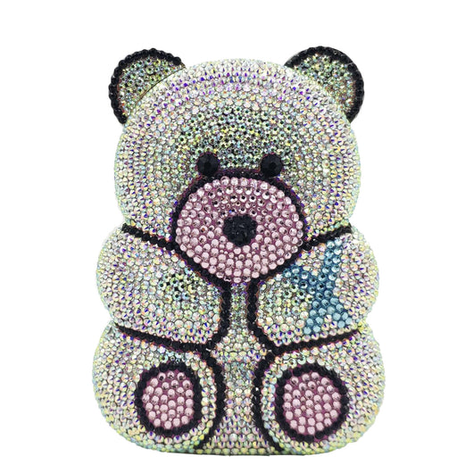 Bolso de Fiesta con Diseño de Osito y Cristales Brillantes - Image 8