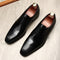 Zapatos de Cuero Legítimo con Punta Cuadrada para Hombre
