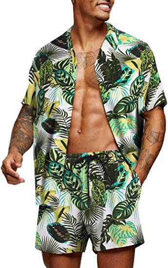 Conjunto de Camisas Estampado Floral Hawaiano para Jóvenes - Image 25