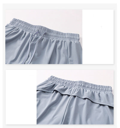 Shorts Deportivos Falsa Dos Piezas con Bolsillos para Mujer - Image 16