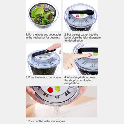 Secador y Limpiador de Frutas y Verduras con Canasta Giratoria - Image 12