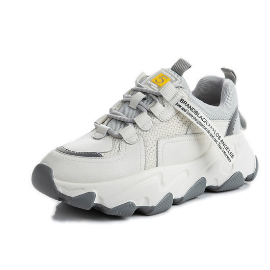 Zapatos Deportivos Casual Papá de Cuero Genuino con Suela Elevada - Image 8
