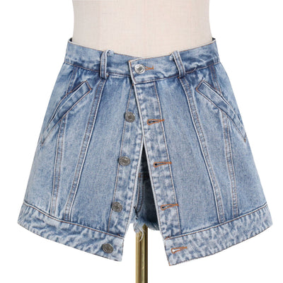 Jeans Talle Alto Monocromático con Paneles - Image 8