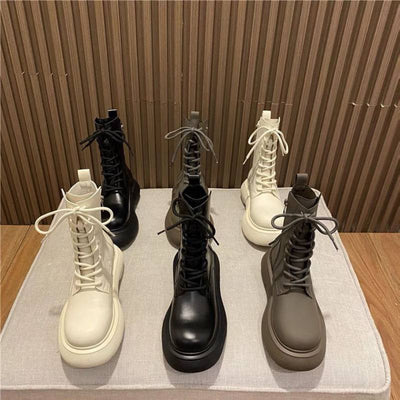 Botines Negros Estilo Británico con Cordones - Caña Corta - Image 14