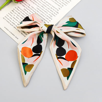 Clip Primavera para Coleta con Moño de Tela Estampada - Accesorio para Cabello Elegante - Image 21