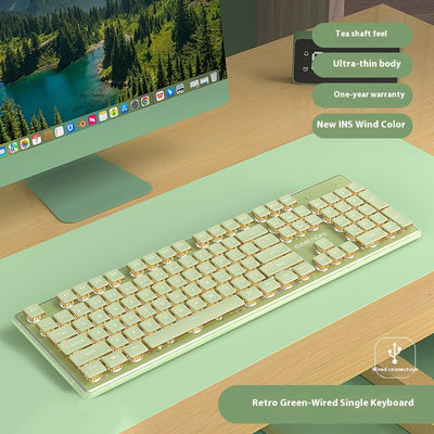 Kit Teclado y Ratón Inalámbrico Mecánico Bluetooth - Diseño Elegante para Oficina - Image 6