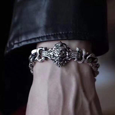 Pulsera de Plata Tailandesa para Hombre con Patrón Agresivo - Image 10