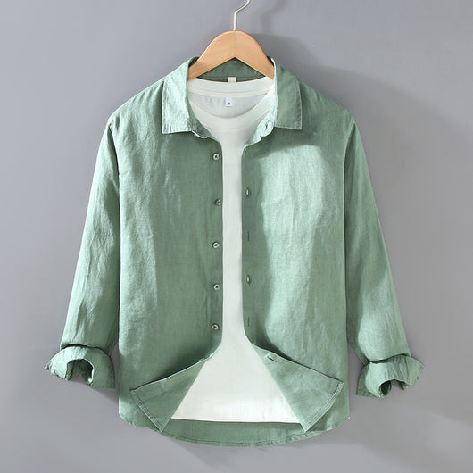 Camisa de Lino Puro para Hombre - Estilo Versátil Moderno - Image 4