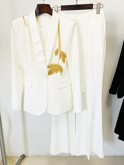 Traje Dos Piezas con Pantalón Acampanado y Detalles de Cuentas - Image 20