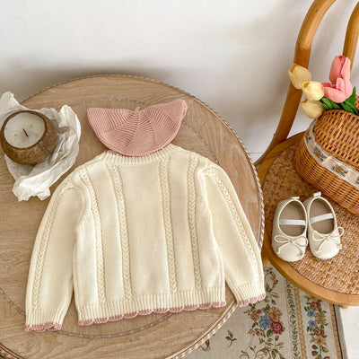 Cardigan Tejido para Niña con Bordado Floral Delicado - Image 21