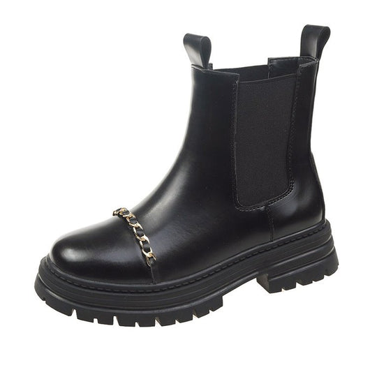 Botas de Mujer con Cadena de Hierro Estilo British Wind and Smoke - Image 12