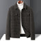 Abrigo de Lana Forrado en Fleece Estilo Coreano Casual Trendy para Hombre