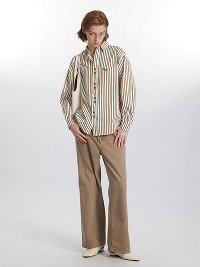 Blusa Rayas Retro Mujer Otoño Invierno Estilo Europeo Americano - Image 15