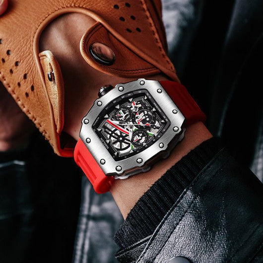 Reloj de Pulsera Hombre Calavera Correa Silicona Cuarzo - Image 11