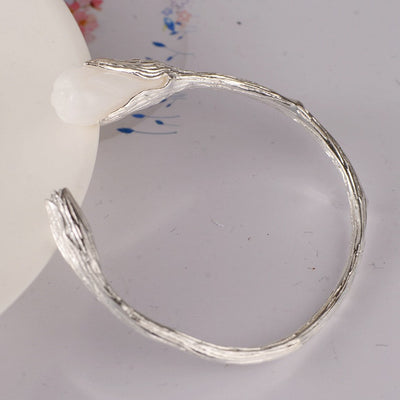 Pulsera de Plata 990 con Tulipán de Cristal Incrustado a Mano - Image 14