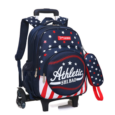 Mochila Escolar Trolley Impermeable de Tres Ruedas para Niños - Image 6