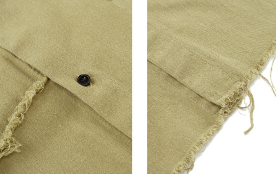 Camisa de Mezclilla Desteñida con Puños Deshilachados - Image 7