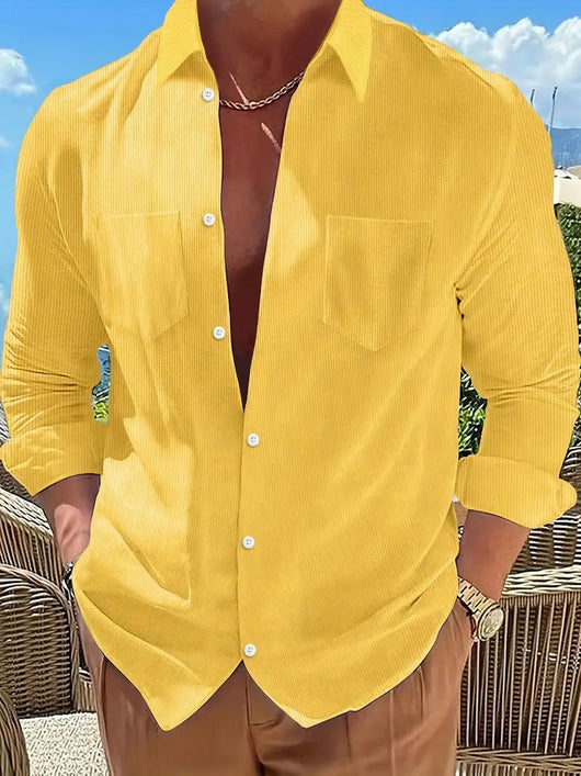 Camisa Manga Larga a Rayas Verticales Casual - Image 11