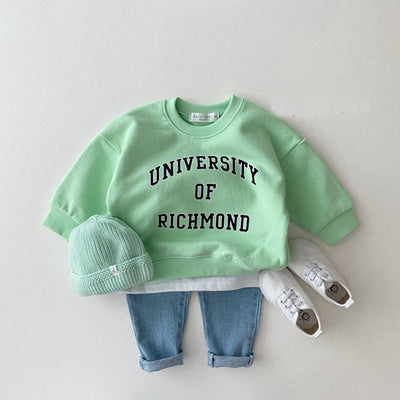 Sudadera Infantil Cuello Redondo con Alfabeto Brillante - Image 21