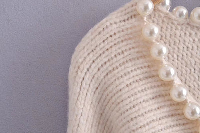 Suéter Pullover Casual Chic con Perlas Decorativas - Image 10
