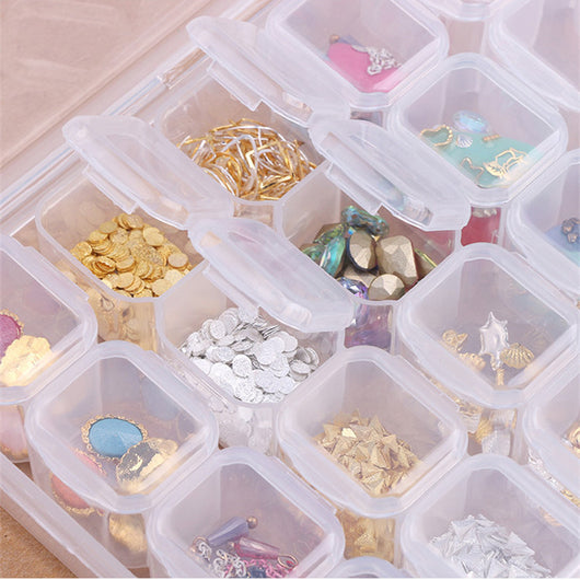 Organizador de Almacenamiento con 28 Compartimentos para Abalorios, Strass y Accesorios de Manicura - Image 2
