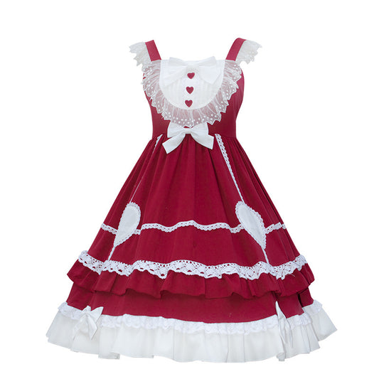 Vestido Lolita JSK Dulce Snow White con Brócado de Jardín