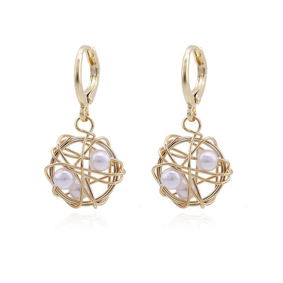 Aretes de Perla Artesanales Lujo Ligero Serie Océano - Clip Europeo Americano - Image 10