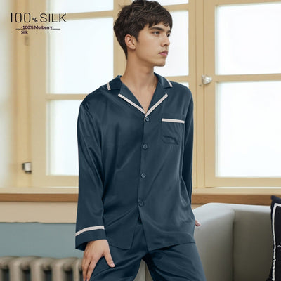 Pijamas de Seda Pesada Mumi para Hombre - Image 27