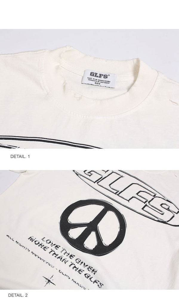 Camiseta Retro Americana de Manga Corta Unisex