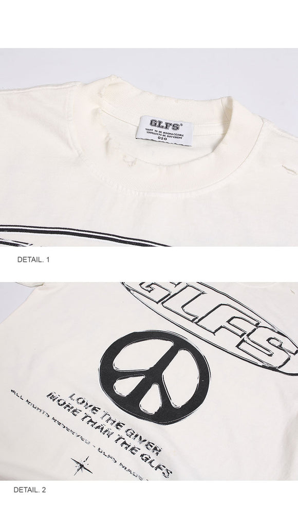 Camiseta Retro Americana de Manga Corta Unisex