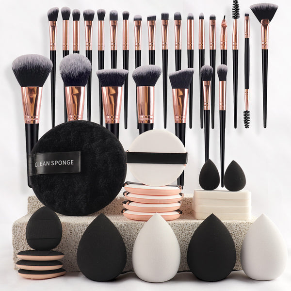 Estuche de 47 Piezas de Herramientas de Belleza Profesional con Brochas de Maquillaje