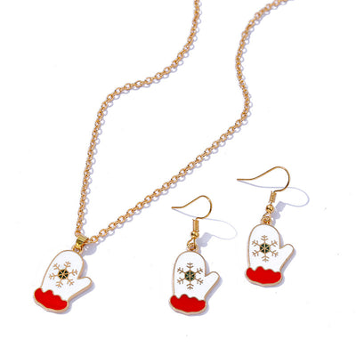 Aretes y Collar Navideños Botas de Muñeco de Nieve - Image 10