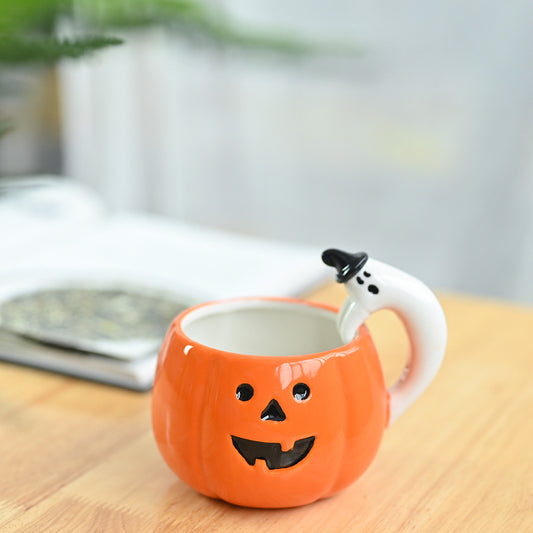 Taza de Cerámica Halloween con Fantasma Caricatura - Taza Decorativa para Bebidas